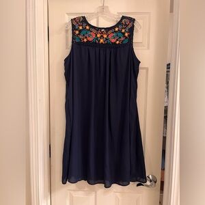 Embroidered sheath dress
